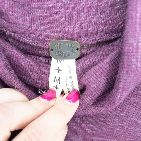 We The Free Free People Split Back Cowl Neck Knit Blouse - Picture 5 of 9